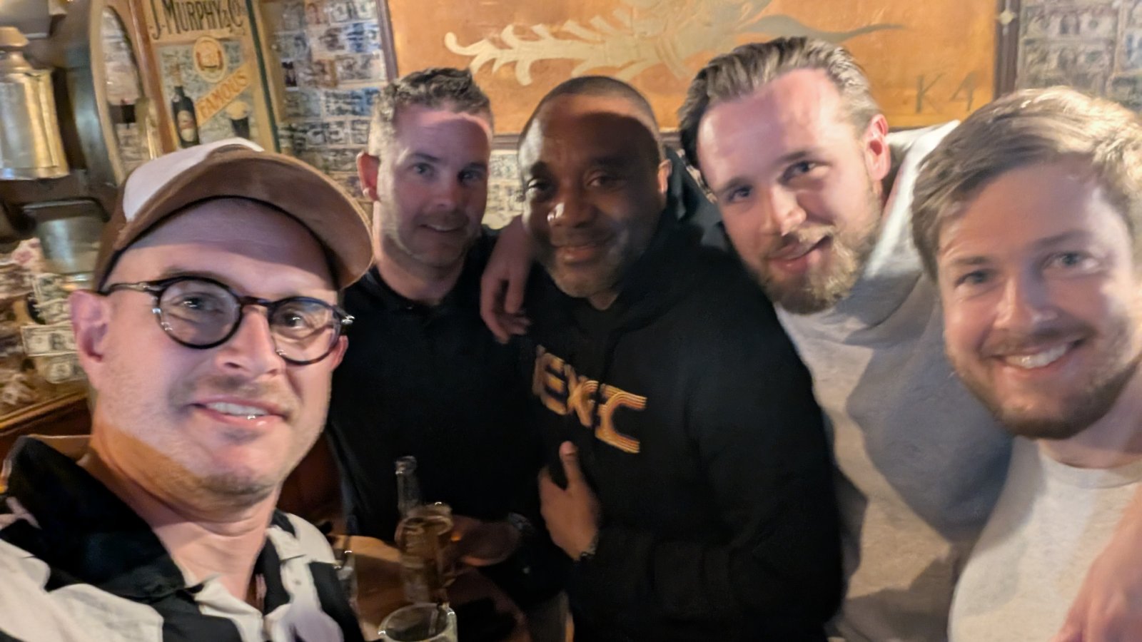 Inside the packed pub mid-event